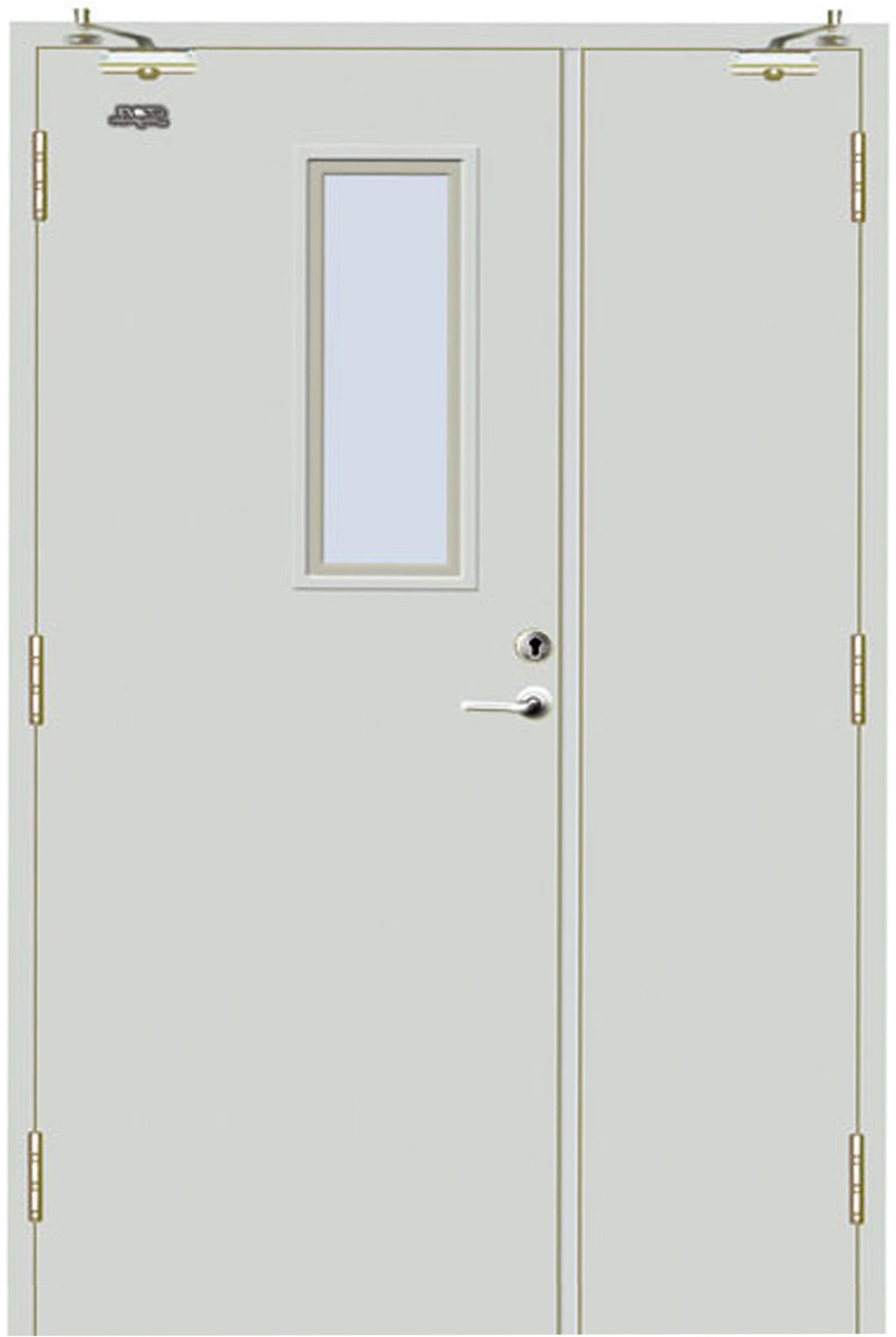 钢质防火门（子母式带竖玻璃）