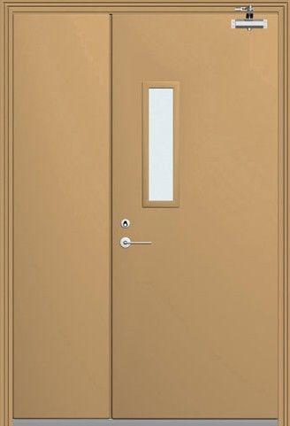 木质防火门（子母式带竖玻璃）